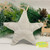 Personalised Velvet Christmas Star Ornament for Christmas Tree - Grey with White Embroidery