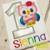Owl Themed Birthday (Silver Number / Rainbow Name) Set