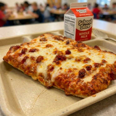 Original 4x6 Rectangle School Pizza | Shipped Frozen Nationwide