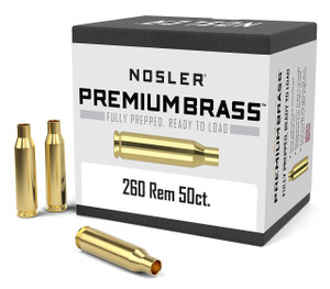 Nosler 260 REM PREMIUM BRASS 50CT Nosler 260 REM PREMIUM BRASS 50CT