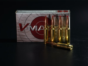 Hornady V-Match 6mm Creedmoor 80gr ELD-VT offers tight groups, flat trajectories, and explosive varmint-stopping power. Great factory ammo for predators and mid-range precision.