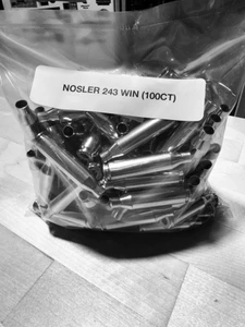 NOSLER 243 WIN BRASS 100 COUNT