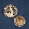 1986 US Mint Liberty Silver Proof Dollar & Clad Half Dollar w/Box - Free Ship US
