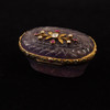 Stunning Handmade Amethyst Gold Box w/ Diamonds & Rubies - Free Shipping USA
