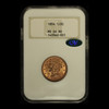 1854 Braided Hair Half Cent CAC and NGC MS 64 RED - Free Shipping USA