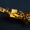 Modernist Alfred Karram 18k & 14k Solid Gold Diamond Cubic Bracelet & Earrings