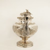 Antique James Thomson Botanical Repousse Coin Silver Teapot 1830s - Free Ship US
