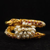Antique Victorian 18k Yellow Gold & Multistone Two Headed Snake Cha-Cha Bracelet