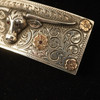 Early 20th Century Sterling Silver +14kt Longhorn Belt Buckle - Free Shipping US