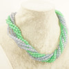 Péclard 7 Strand Chalcedony & Chrysoprase Torsade Necklace w/18k Gold Clasp