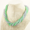 Péclard 7 Strand Chalcedony & Chrysoprase Torsade Necklace w/18k Gold Clasp