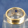 Vintage Carl Bucherer 18k Two Tone Gold Sapphire and Diamond Ring - Free Ship US