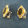 Two Tone 18k Gold & Diamond Ancient Roman Coin Earrings - Free Shipping USA