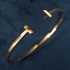 Tiffany & Co. 18k Rose Gold T1 Narrow Hinged Bangle, 7" - Free Ship USA