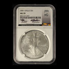 2001 American Silver Eagle NGC MS70 Mercanti Gaudioso Dual Signed