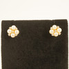Tiffany & Co. 18k Yellow Gold, Pearl & Diamond Clover Shaped Stud Earrings