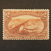 1898 U.S. Scott #293 $2 Trans-Mississippi Ead's Bridge Stamp w/PCS Book, MHR/LH