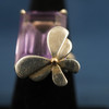 Tiffany & Co. Sterling Silver, 18k Gold & Amethyst Butterfly Lovebug Ring Size 7