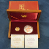 2012 China Year of the Dragon Colorized Gold & Silver Commemorative Set in OGP