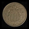1867 Shield Nickel Without Rays Double Punched? - Free Shipping USA