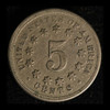 1867 Shield Nickel Without Rays Double Punched? - Free Shipping USA