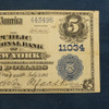 Series 1902 $5 United States Five Dollar The Public Nat'l Bank of New York