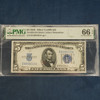 1934 Series $5 US Silver Certificate (Fr.1650) PMG 66EPQ - Free Shipping USA