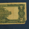 Series 1899 $2 Silver Certificate Mini Porthole U.S. Large Note Damaged