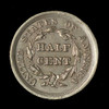 1855 H1C Braided Hair Half Cent - Free Shipping USA