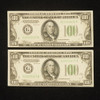 (2) Series 1934 Consecutive Chicago $100 Dollar Federal Reserve Bank Notes