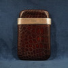 Mappin & Webb Sterling Mounted Crocodile Skin Cheroot Holder, London ca. 1905