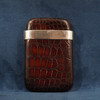 Mappin & Webb Sterling Mounted Crocodile Skin Cheroot Holder, London ca. 1905
