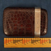 Mappin & Webb Sterling Mounted Crocodile Skin Cheroot Holder, London ca. 1905