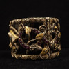 Barbara Bixby Sterling, 18k, Multi-Stone & Leather Evil Eye Cuff - Free Ship USA