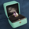 Tiffany & Co. Sterling Silver, 18k Gold & Amethyst Butterfly Lovebug Ring Size 7
