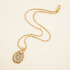 ~1.8 cttw Diamond Pavé Drop Pendant Necklace in Two Tone 14k Gold - Free Ship US