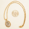 ~1.8 cttw Diamond Pavé Drop Pendant Necklace in Two Tone 14k Gold - Free Ship US