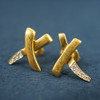 Tiffany & Co. x Paloma Picasso 18k Yellow Gold & Diamond X Kiss Earrings, 3g