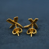 Tiffany & Co. x Paloma Picasso 18k Yellow Gold & Diamond X Kiss Earrings, 3g