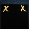 Tiffany & Co. x Paloma Picasso 18k Yellow Gold & Diamond X Kiss Earrings, 3g