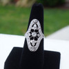 Antique Edwardian 14k Solid Yellow Gold Diamond Ring, 1900s - Free Shipping USA