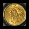 1907 $5 Gold Liberty Head Half Eagle CAC & PCGS MS64 - Free Shipping USA