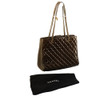 Chanel CC Eyelets Quilted Patent Brown Leather Tote Bag - Free Ship USA