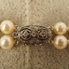 Two-Tone 18k Gold & Diamond Clasp & Pendant Two Strand 6mm Pearl Choker Necklace