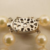 Two-Tone 18k Gold & Diamond Clasp & Pendant Two Strand 6mm Pearl Choker Necklace
