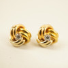 Cartier Love Knot 18k Tri-Tone Gold & Diamond Earrings w/Box - Free Shipping USA