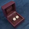 Asprey 18k White Gold Pavé Diamond & Amethyst Cufflinks - Free Shipping USA