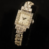 Vintage Hamilton 14k White Gold Diamond Ladies Watch, Keeps Time - Free Ship US
