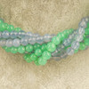 Péclard 7 Strand Chalcedony & Chrysoprase Torsade Necklace w/18k Gold Clasp