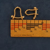 14k Braided Yellow Gold Stirrup Cufflinks w/ Phallic Closure - Free Shipping USA